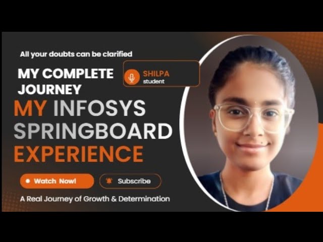 Infosys Springboard Internship Experience | Shilpa Shares Her Full Journey | Her Honest Review&Tips