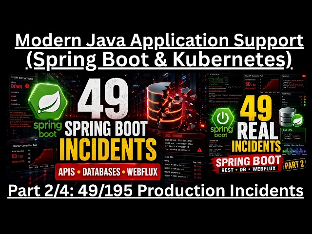Modern Java Application Support (Part 2/4): 49 Real-World Java Production Incidents (Spring Boot)!