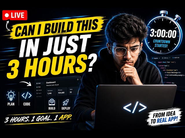 ⚡ Can I Build This in Just 3 Hours? (LIVE)