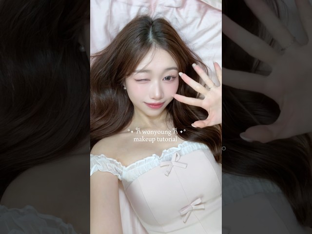 Wonyoung Makeup Tutorial 🎀🫧 #wonyoungism #koreanmakeup