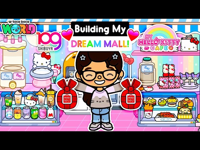 Building My DREAM MALL in Toca Boca World! 🛍️💖 Shibuya 109, Hello Kitty Cafe, Gacha Arcade and more!