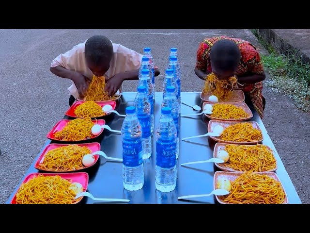 SPAGHETTI & EGG EATING COMPETITION | Pls subscribe to my channel