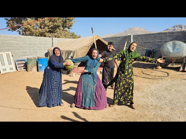 When the mother intervenes to protect Leila from the second wife.