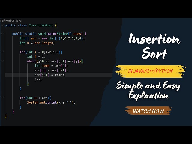 Insertion Sort in Java | Dry Run + Code + Time & Space Complexity | DSA Tutorial 🚀