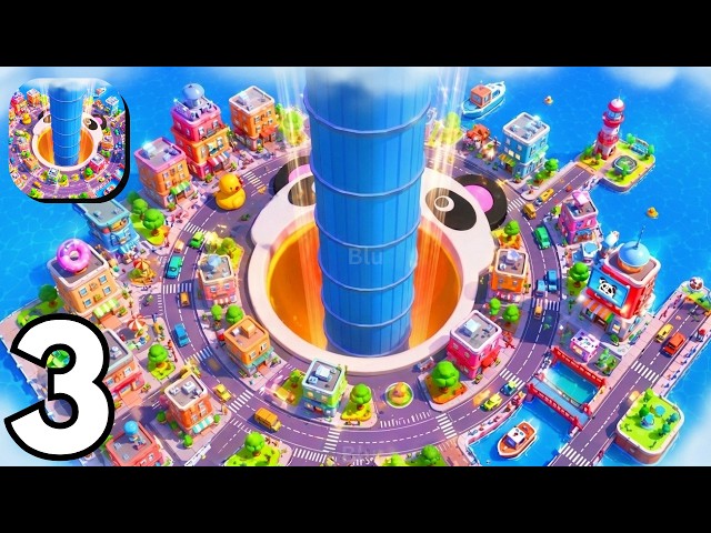 Hole.io - Gameplay Walkthrough Part 3 Tutorial NEW Mobile Games (Android ios)