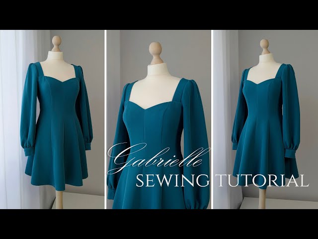 Gabrielle dress sewing tutorial + pattern | Easy sewing pattern for women