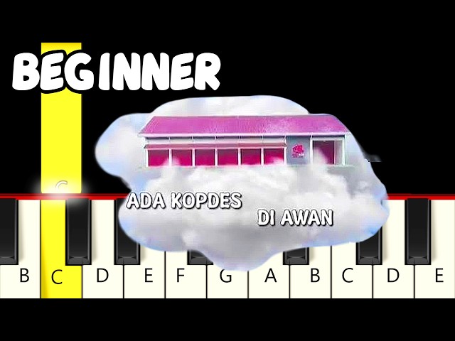 Kau Mau Apa Lihatlah Ada Kopdes di Awan - Fast and Slow (Easy) Piano Tutorial (Melody only) Beginner
