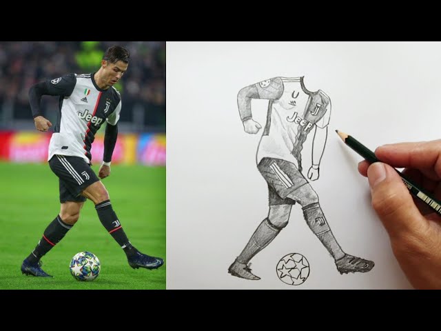 Realistic Cristiano Ronaldo Drawing Portrait // Easy  Pencil Sketch Step By Step Tutorial #cr7