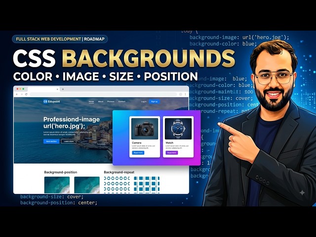 CSS Backgrounds Explained | Background Color, Image, Size, Position & More