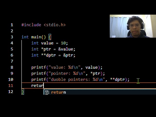 c prog tutorial || pointer to pointer
