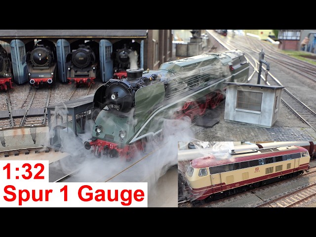 Spur1-Modellbahn-Modulanlage 1:32 EinsBahnerBayern @ Deutsches Museum + Unboxing Wunder Baureihe 218