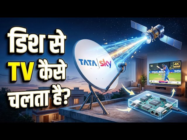 Dish से TV कैसे चलता है? 🥺 Satellite Signal का पूरा Science 🔭