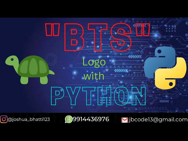 BTS logo with PYTHON 🥰 || Joshua ||
