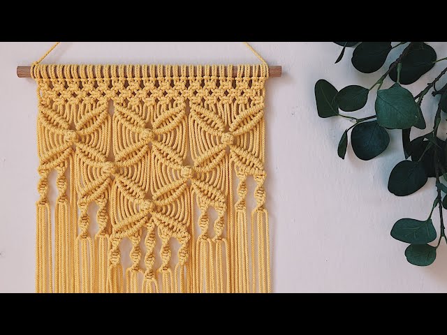 DIY macrame wall hanging tutorial FLOWERS / BUTTERFLIES