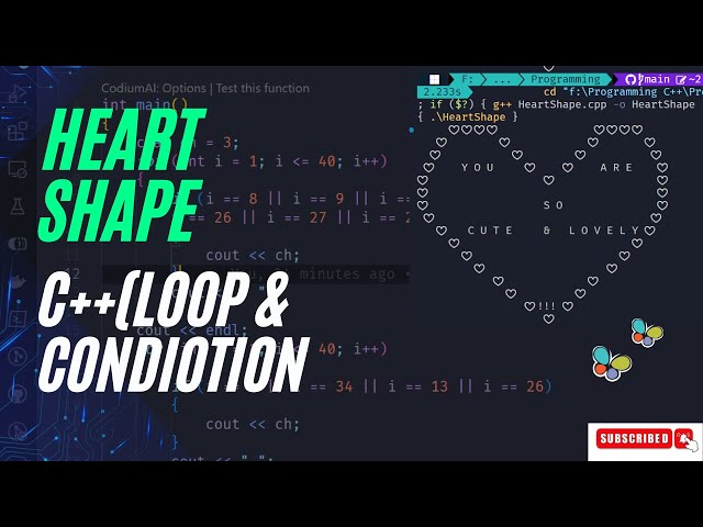C++ Heart Shape: Code Your Love in Loops #programming  #codingart #HeartShapeCode#codevisualization