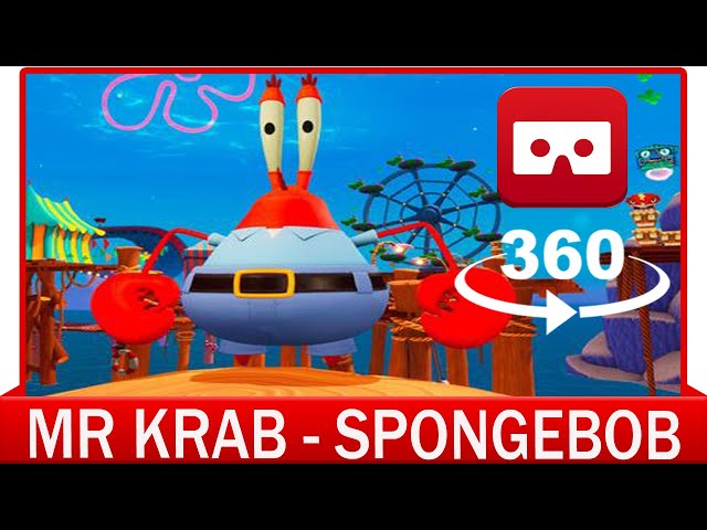 360° VR VIDEO - MR KRAB -  Gameplay - SpongeBob: Battle for Bikini Bottom - VIRTUAL REALITY 3D