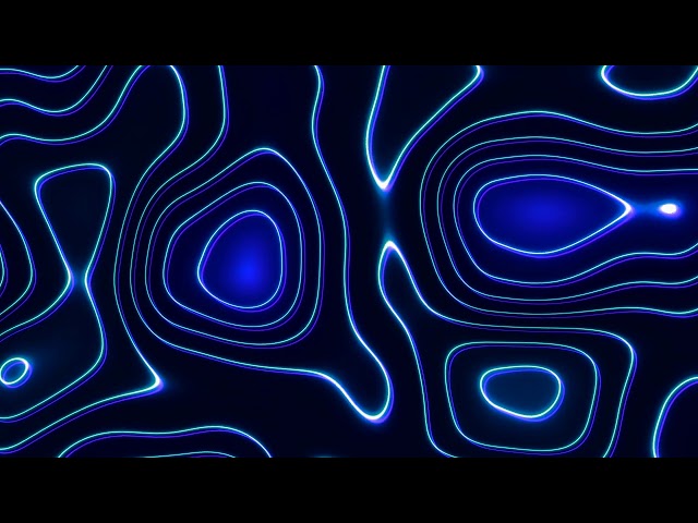 Abstract Blue Neon wave pattern| Height Map Footage | 2 hours 4k Background