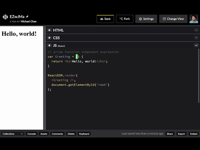 Define components with arrow functions | Function Components