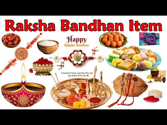 25 Raksha Bandhan Items Name for Kids🌸🪔 | 25 रक्षा बंधन की चीज़ों के नाम #RakshaBandhan #Rakhi