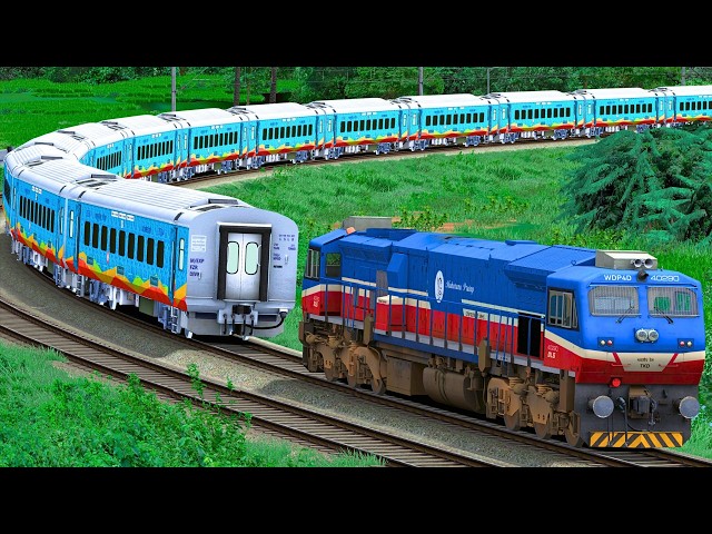 WDP4D SHUNT LHB HUMSAFAR EXPRESS TRAIN | BUMPY RAILROAD | Train Simulator | Railwork | NTG GAMING