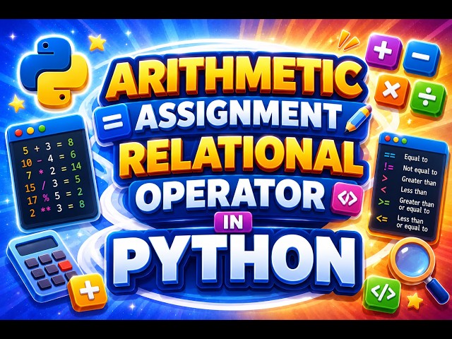 Operators In Python | Arithmetic Assignment Relational