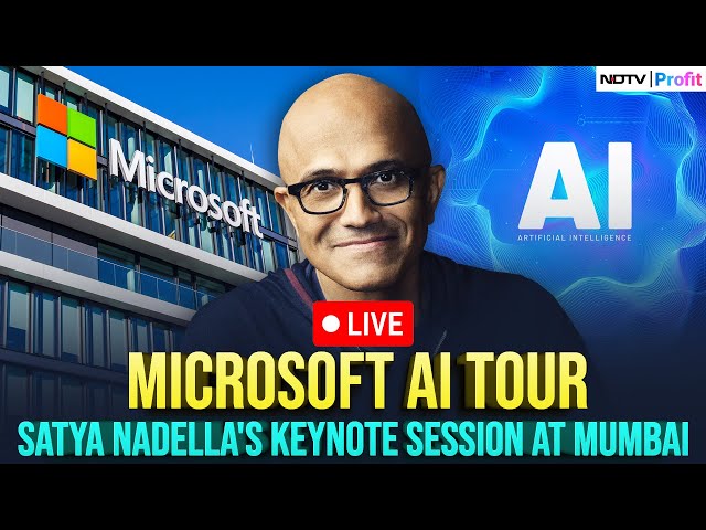 Satya Nadella Keynote: Microsoft AI LIVE Tour | Mumbai Microsoft AI Tour | Satya Nadella LIVE | AI