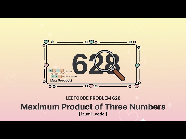 LeetCode 628 – Maximum Product of Three Numbers | C++