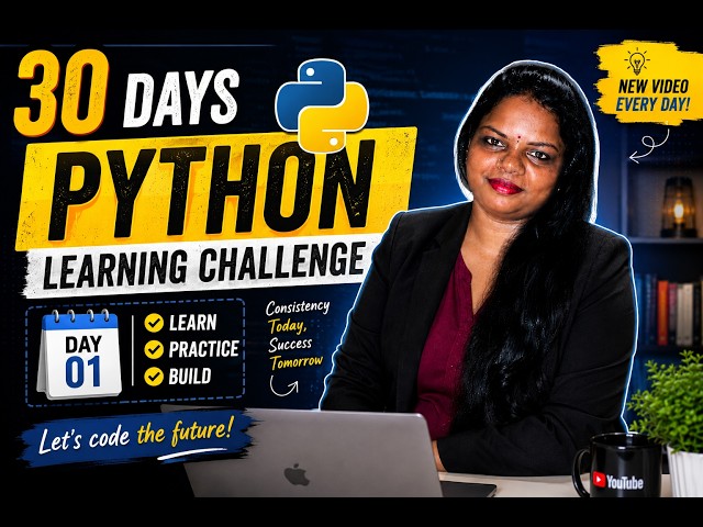 Python for Beginners | Start Your 30-Day Python Challenge 🚀 Learn Python from Scratch