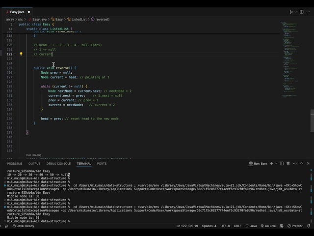Reverse the Node in Java | Linked List