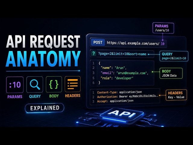 API Request Anatomy Explained in Malayalam | Params, Query, Body & Headers