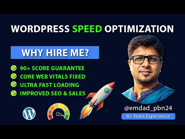 Fix Slow WordPress Website 🚀 Speed Optimization for Better SEO & Conversions