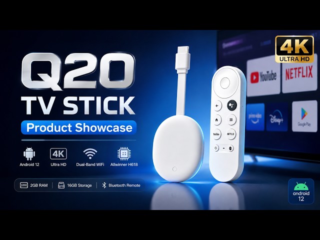 Q20 TV Stick Product Showcase | Android 12 & 4K Ultra HD