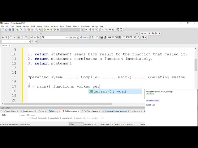 Return Statement in C | Explained Simply