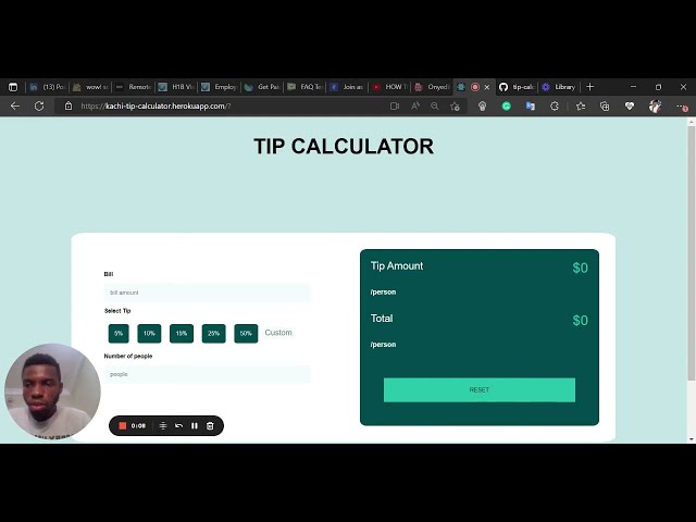 Tip Calculator React App by KACHI