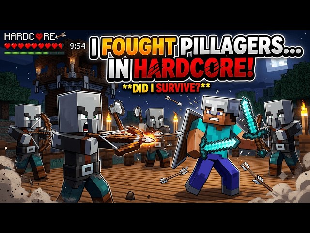 IF THE PILLANGERS KILL ME THEN MY HARDCORE WORLD WILL BE GONE..... #MINECRAFT #LIVE # TELUGU