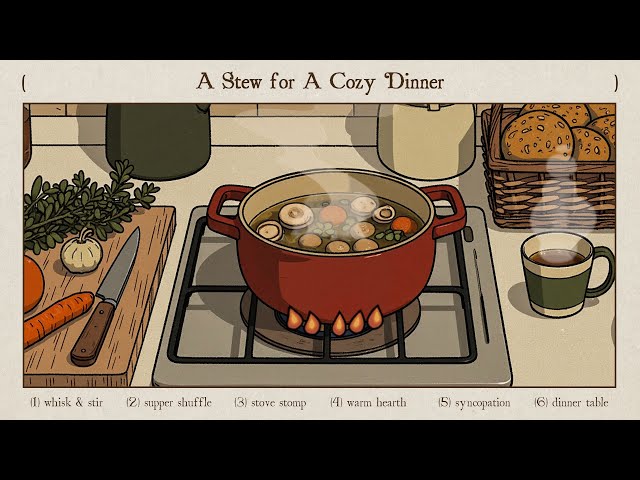 a stew for a cozy dinner, cooking delicious food for loved ones