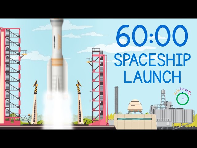 60 Minute Rocket Launch Countdown! 🏗️ Full Rocket Build & Launch Visual Timer