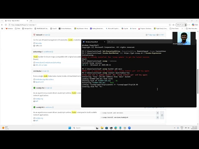 Install NodeJS Via Scoop.sh