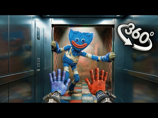 TRAPPED in the ELEVATOR with HUGGY WUGGY / Poppy Playtime 5 Secret Level / 360° VR
