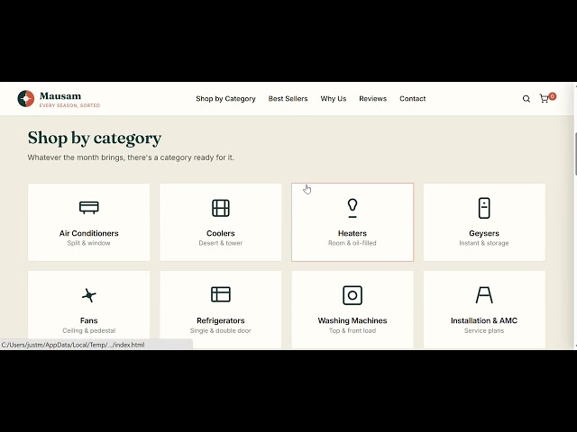 JavaScript Based Demo Website |  Meraj Webs Development