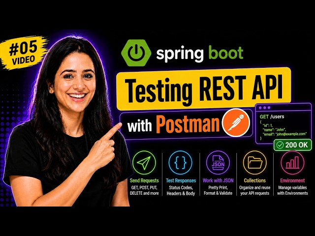 Spring Boot Tutorial #05 | Testing REST APIs with Postman | GET, POST, JSON & Status Codes