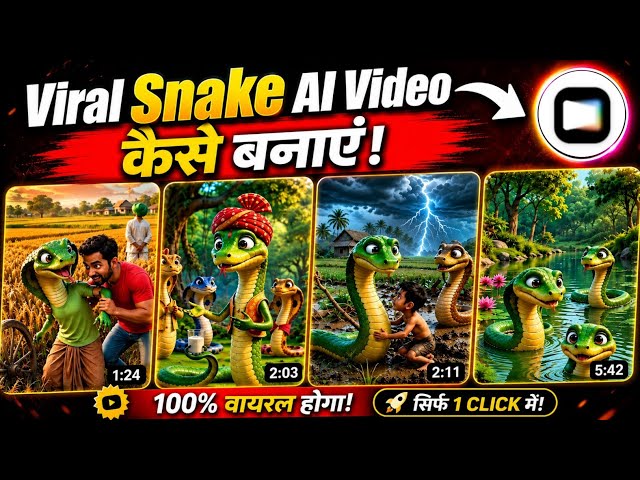 How to Make Snake AI Videos? 🐍🔥 | Instagram Viral Snake Human AI Video Editing | AI Snake Video