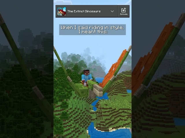 Forget Horses… I Ride Dinosaurs 🦖 #Minecraft #Dinosaurs #Addon