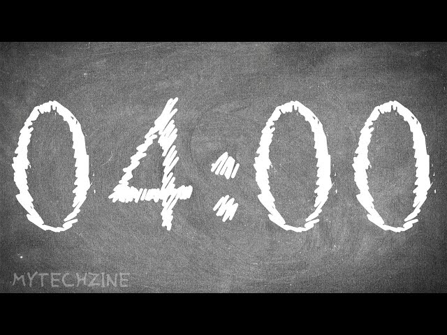 4 Minute Silent Timer ⏰ with Alarm 🔔