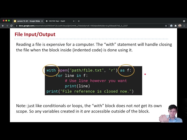 CSCI100: Lecture 10.2 - Input/Output in Python