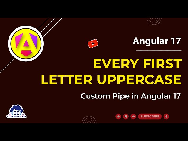 Every First letter Uppercase custom pipe in Angular 17 | angular 17 tutorial #angular #angular17