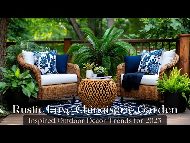 Rustic Luxe: Chinoiserie Style Garden Inspired Decor Ideas for Modern Sophistication in 2025