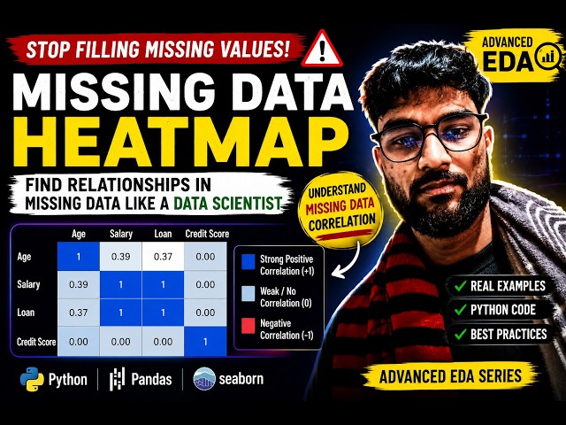 Advanced EDA #02: Missing Data Heatmap in Python | Understand Missing Value Correlation