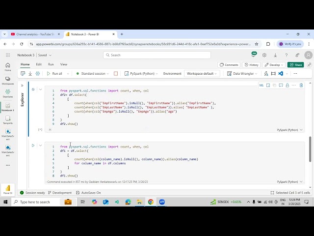 Basic Overview On How to implement NULL Handling PySpark Notebook using Microsoft Fabric