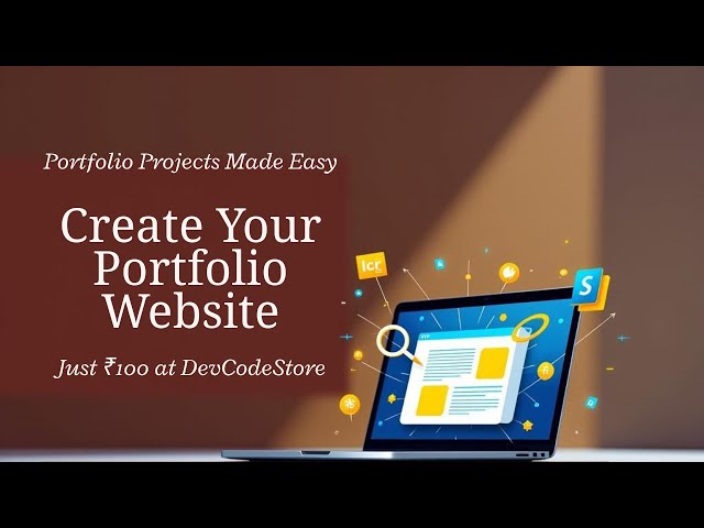 Portfolio Website Project | HTML, CSS, JS | Buy for ₹100 | DevCodeStore"